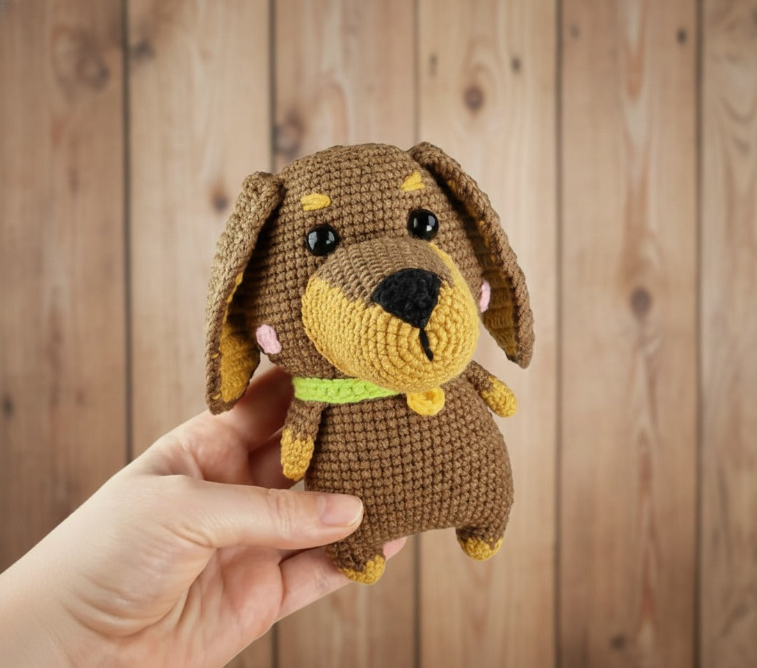 Free Dachshund Puppy Amigurumi Crochet Pattern (Download & Tutorial)