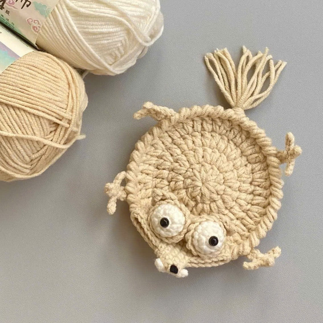 Free Bad Luck Squirrel Coaster Crochet Pattern for Beginner