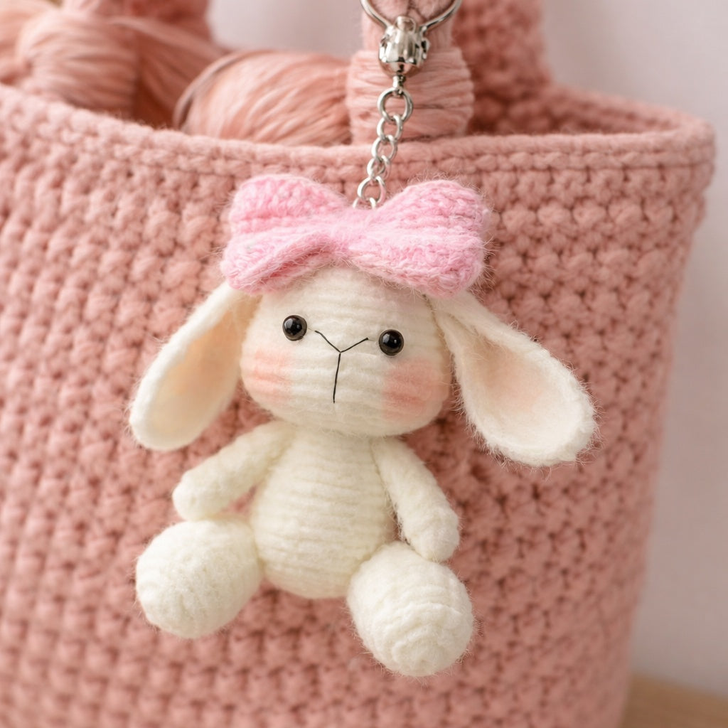 Little Rabbit With a Bow Crochet Pattern for Beginners