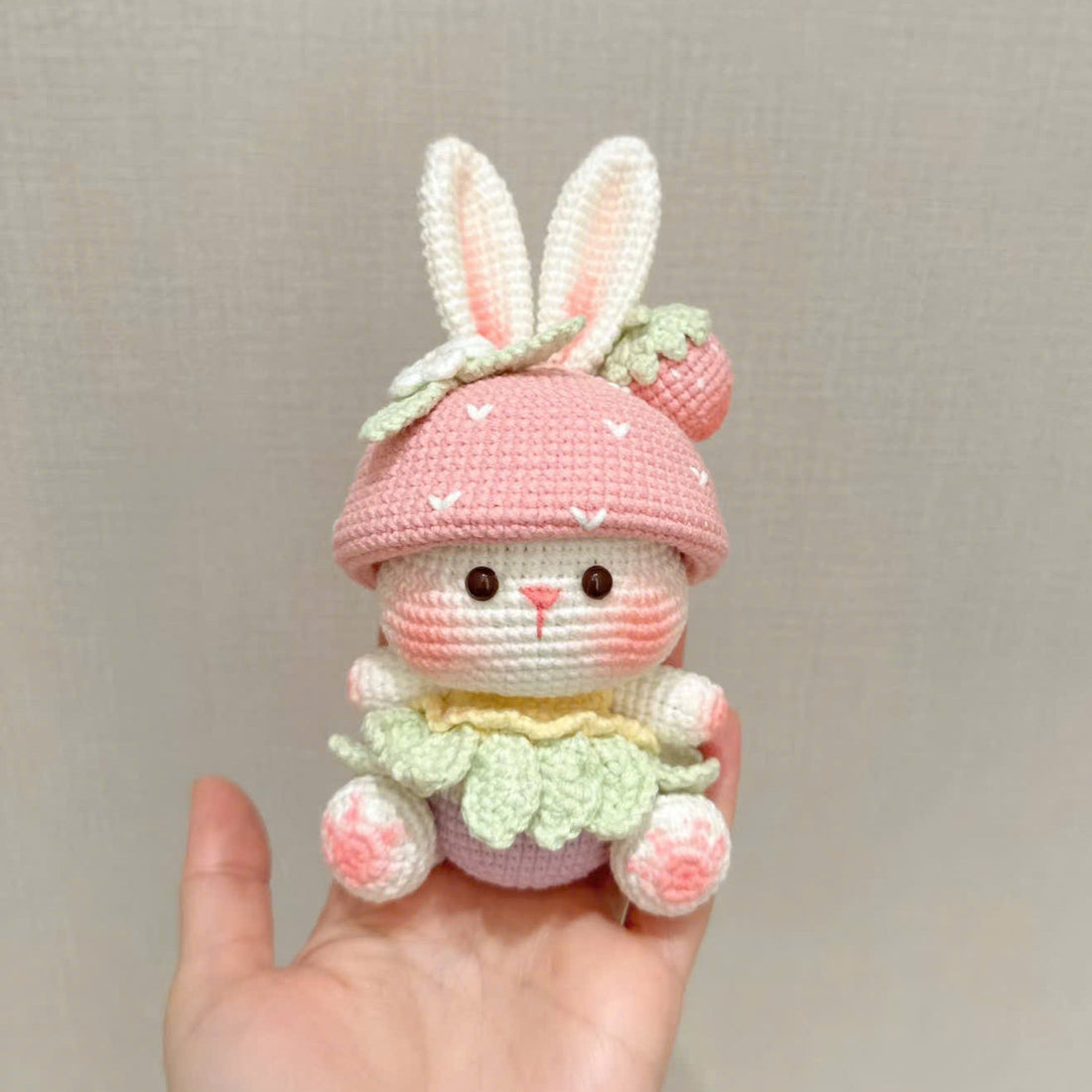 Free Strawberry Bunny Amigurumi Crochet Pattern