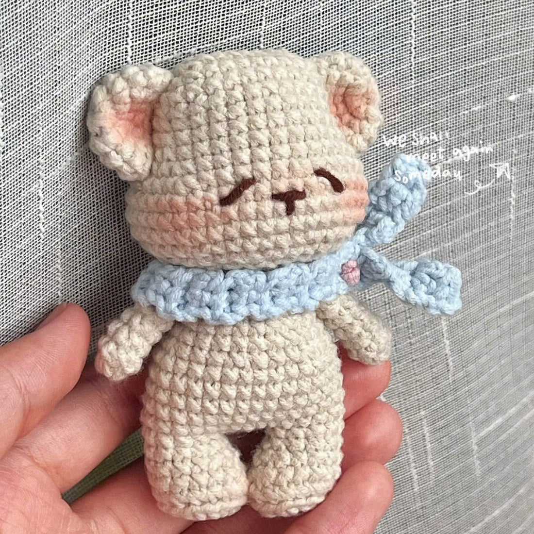 Free Sleeping Bear Amigurumi Crochet Pattern for Beginner