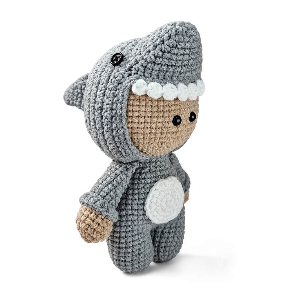 Bundle - Doll in Shark & Dino Outfit Crochet Pattern | PDF Tutorial