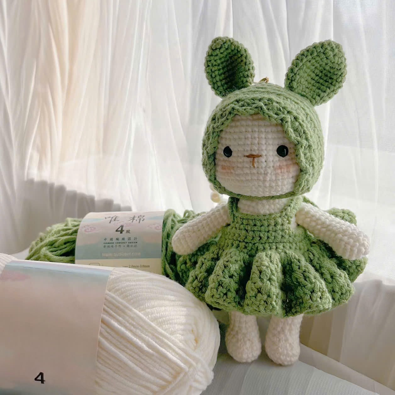 Bunny in Skirt with Hat Crochet Pattern | PDF + Video Tutorial