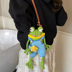 Frog Crochet Crossbody Bag – Handmade Cute Frog Shoulder Bag | Kawaii Knit Animal Purse
