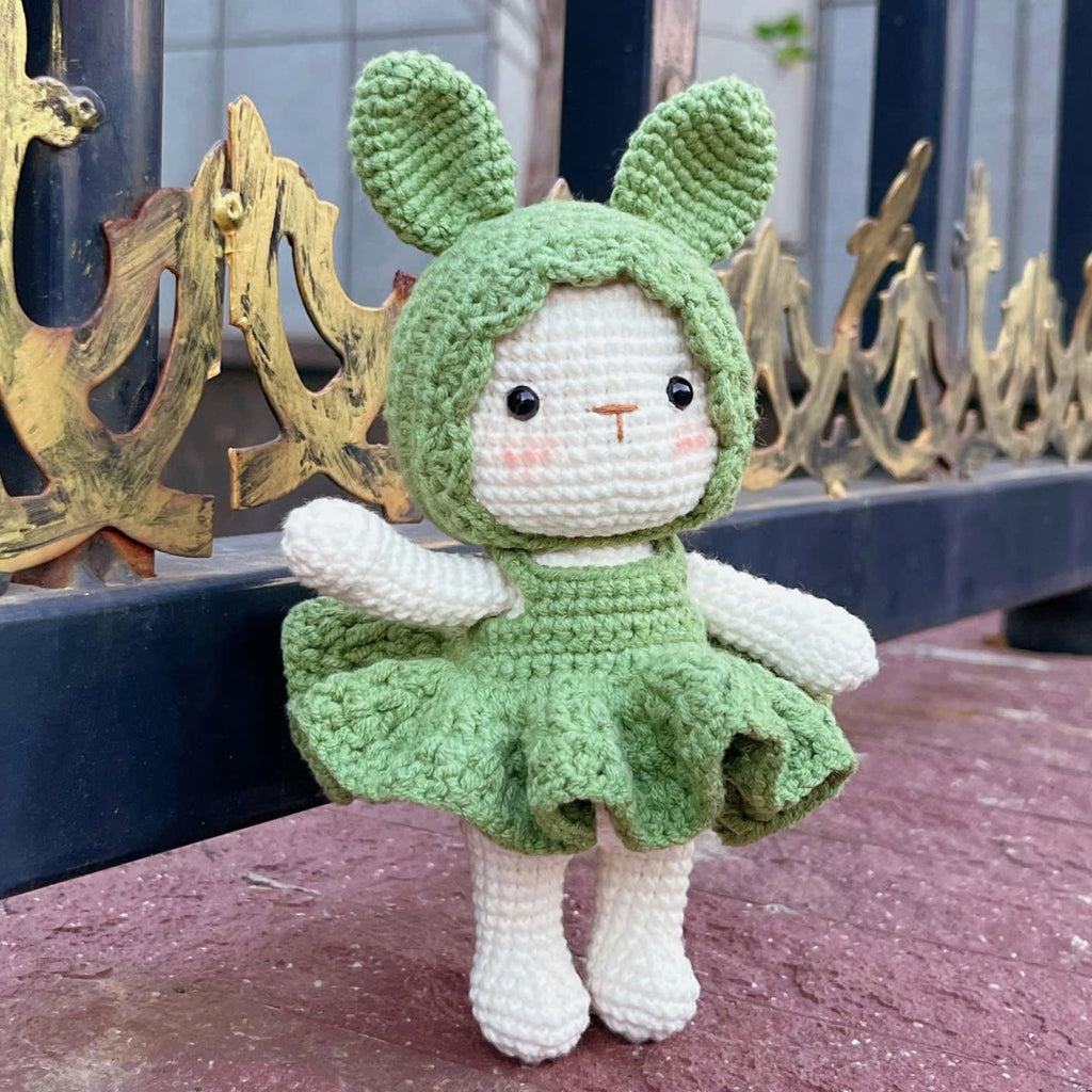 Bunny in Skirt with Hat Crochet Pattern | PDF + Video Tutorial