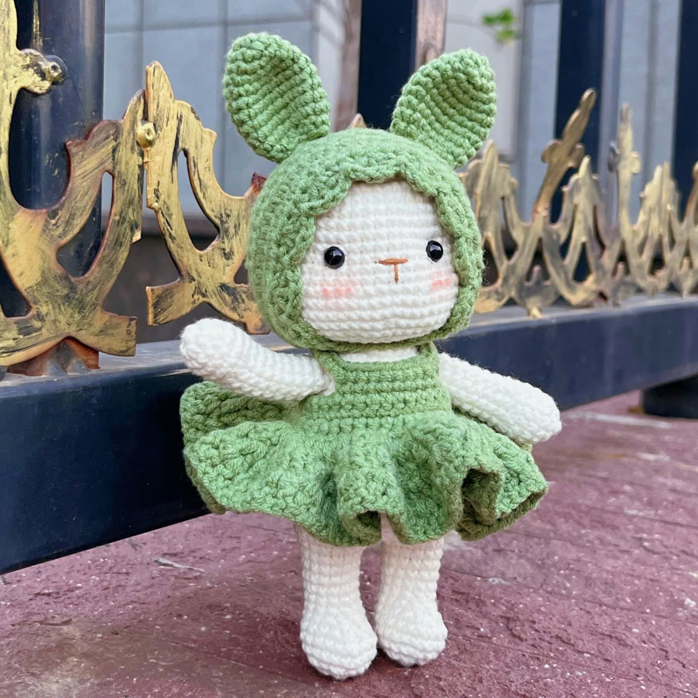 Bunny in Skirt with Hat Crochet Pattern | PDF + Video Tutorial