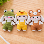 Bunny with Animal Hat Crochet Pattern | PDF + Video Tutorial