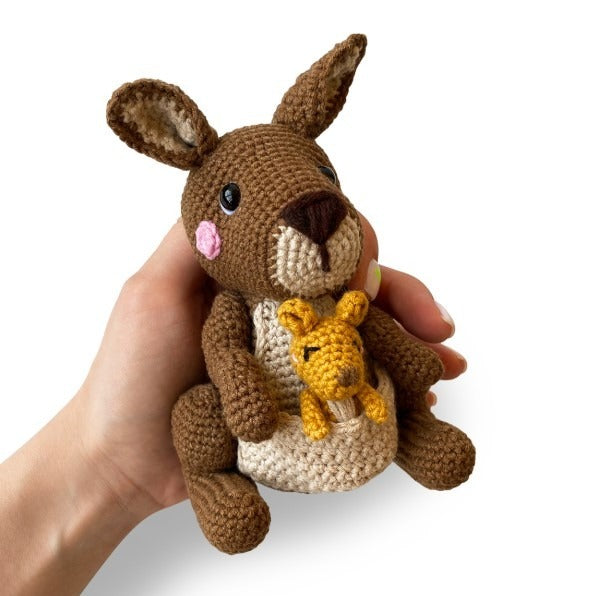 Kangaroo & Baby Amigurumi Crochet Pattern PDF – Cute Stuffed Animal Tutorial (EN/DE)