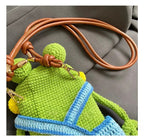Frog Crochet Crossbody Bag – Handmade Cute Frog Shoulder Bag | Kawaii Knit Animal Purse