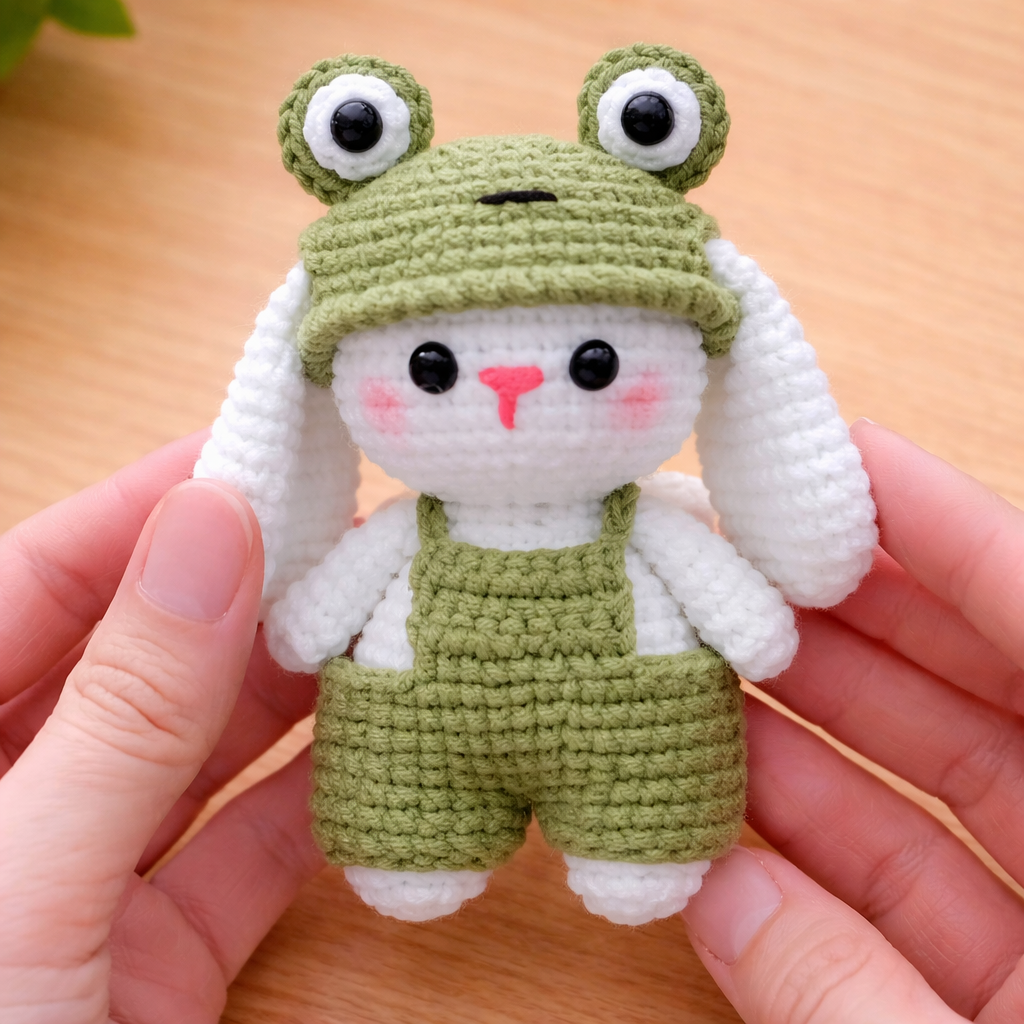 Bunny with Animal Hat Crochet Pattern | PDF + Video Tutorial