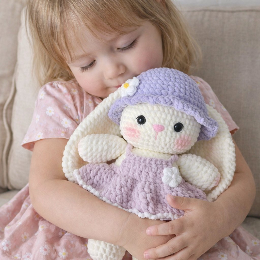 Easy & Cozy Bunny Crochet Pattern in Dress for Beginners