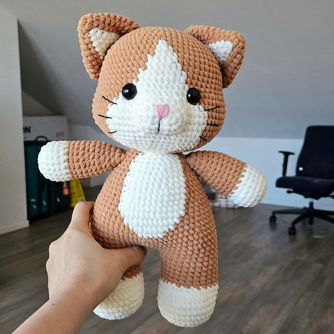 Easy & Cozy Toby Cat Crochet Pattern with Hood for Beginners
