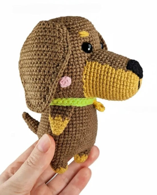 Dachshund Puppy Amigurumi Crochet Pattern – PDF Digital Download | Cute Dog Plush Toy Tutorial (US Terms)