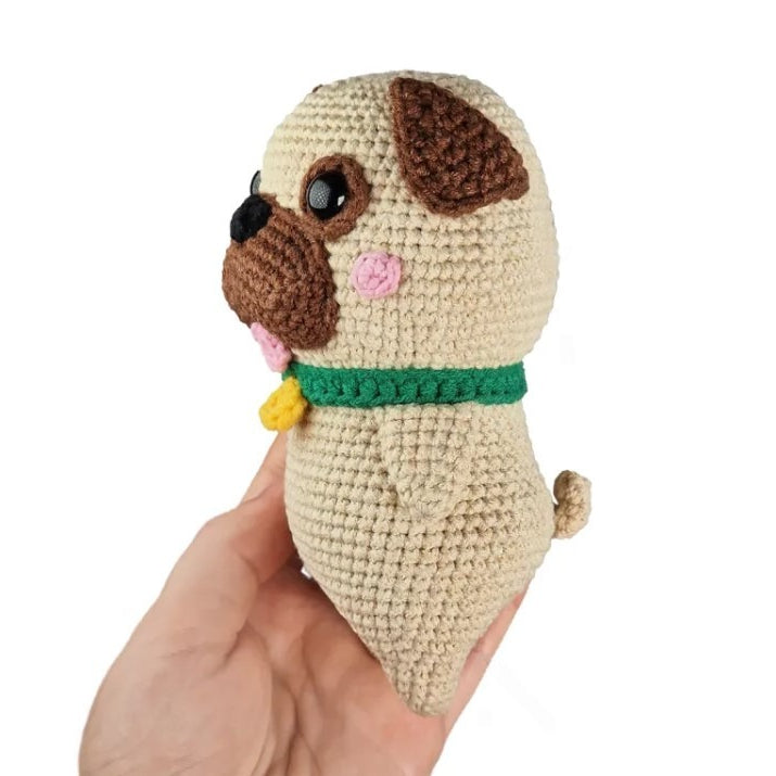 Pug Puppy Amigurumi Crochet Pattern – PDF Digital Download | Cute Dog Plush Toy Tutorial (English & German)