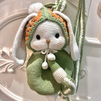 Floppy Bunny Crochet Backpack Pattern (PDF) | Cute Amigurumi Bunny Bag with Hood