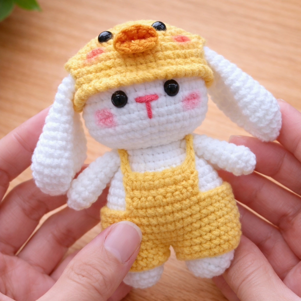 Bunny with Animal Hat Crochet Pattern | PDF + Video Tutorial