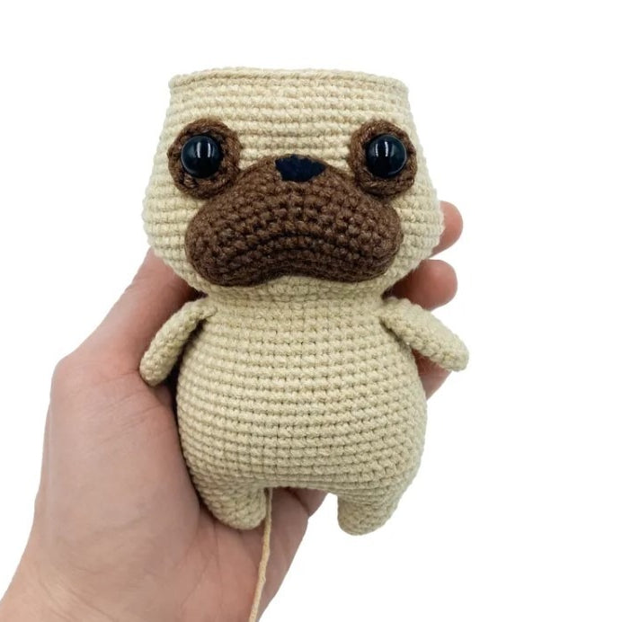 Pug Puppy Amigurumi Crochet Pattern – PDF Digital Download | Cute Dog Plush Toy Tutorial (English & German)