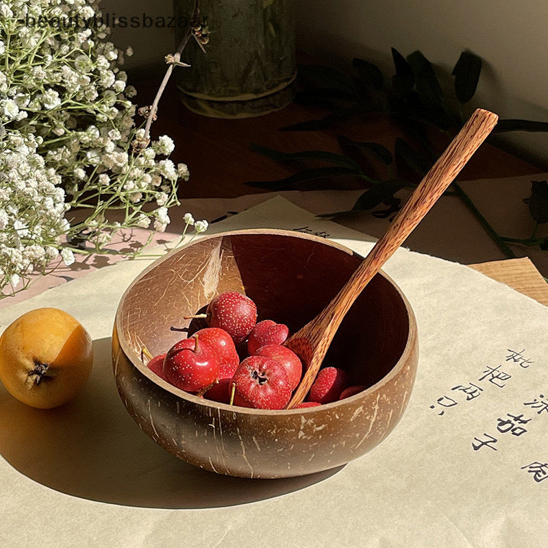 Coconut shell bowls for fruits and vegetables