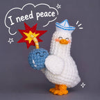 Bundle - 7 Emotional Support Duck Crochet Pattern PDF | Funny Amigurumi Ducks