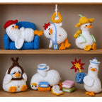 Bundle - 7 Emotional Support Duck Crochet Pattern PDF | Funny Amigurumi Ducks