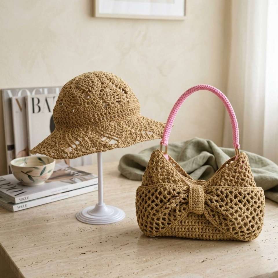 Trending Bow Handbag Crochet Pattern PDF + Video Tutorial – Elegant Bow Purse Pattern