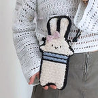 Bunny Crossbody Bag Crochet Pattern PDF – Cute Rabbit Phone Bag Tutorial for Beginner