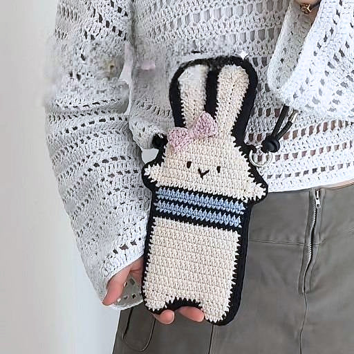 Bunny Crossbody Bag Crochet Pattern PDF – Cute Rabbit Phone Bag Tutorial for Beginner