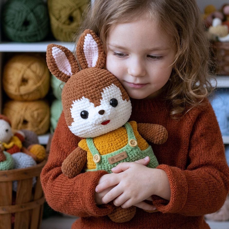 Cute Bunny Squirrel Crochet Pattern PDF for Beginner – Plush Toy Crochet