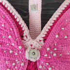 Butterfly Crochet Shoulder Bag – Handmade Knit Purse
