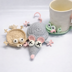 Bundle - Bad Luck Squirrel - Green Frog & Mouse Coaster Crochet Pattern | PDF Tutorial