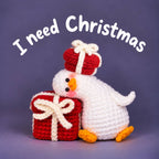 Set of 8 Christmas Emotional Support Ducks – Handmade Crochet Amigurumi Duck Collection