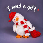 Set of 8 Christmas Emotional Support Ducks – Handmade Crochet Amigurumi Duck Collection