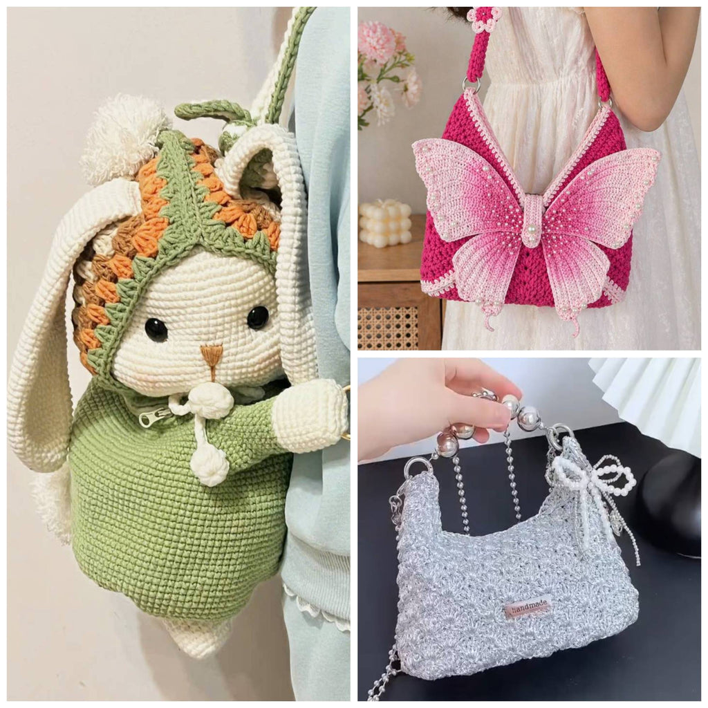Crochet Handbag Pattern Bundle – 3 in 1 PDF Collection