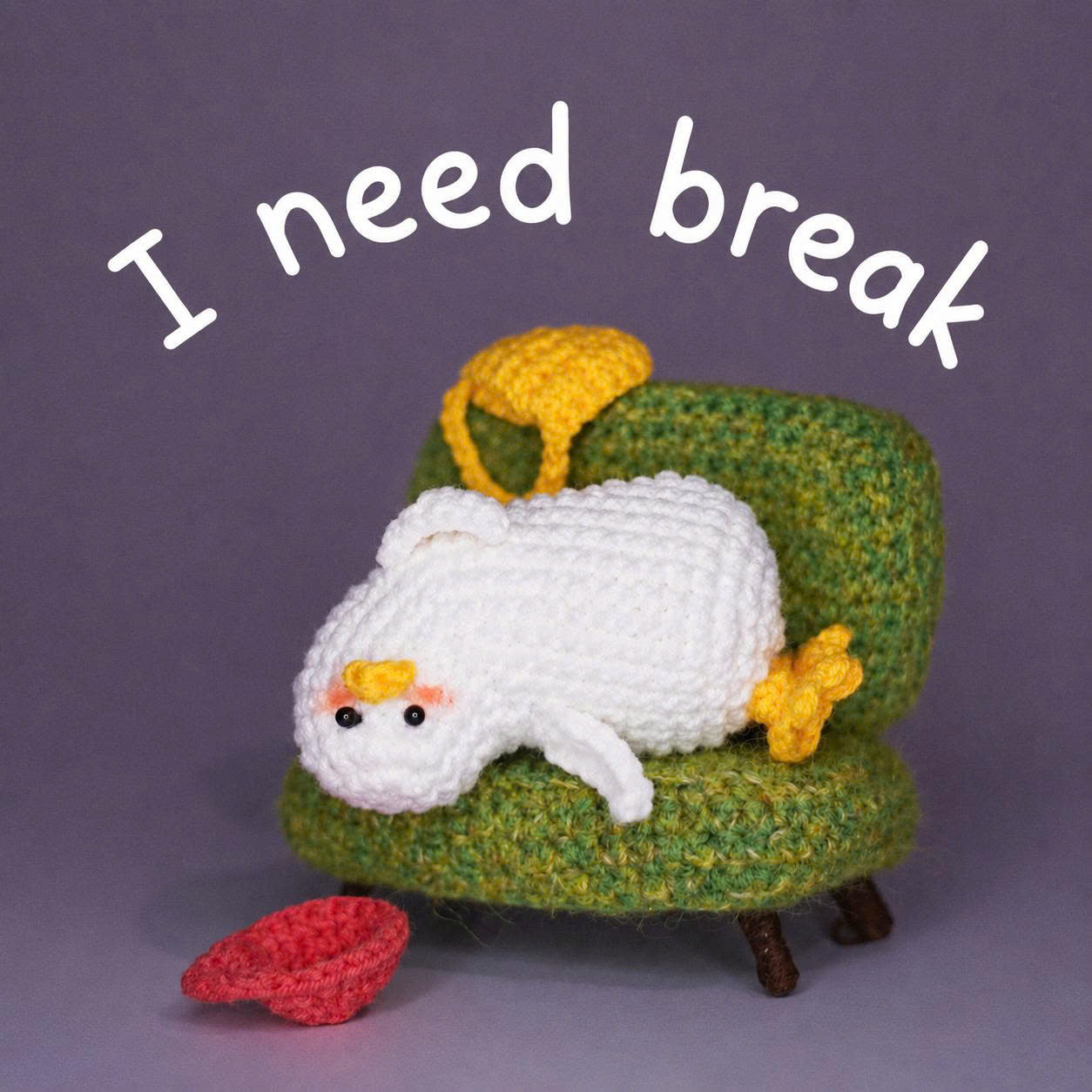 Bundle -  Emotional Support Duck Crochet Pattern PDF | I Need Love, Books, Relax & Break