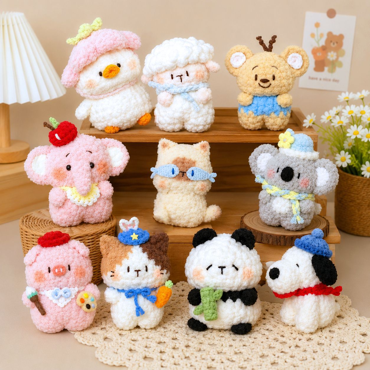 Bundle - 10 Mini Animal Crochet Patterns PDF | Cute Amigurumi Animal Collection