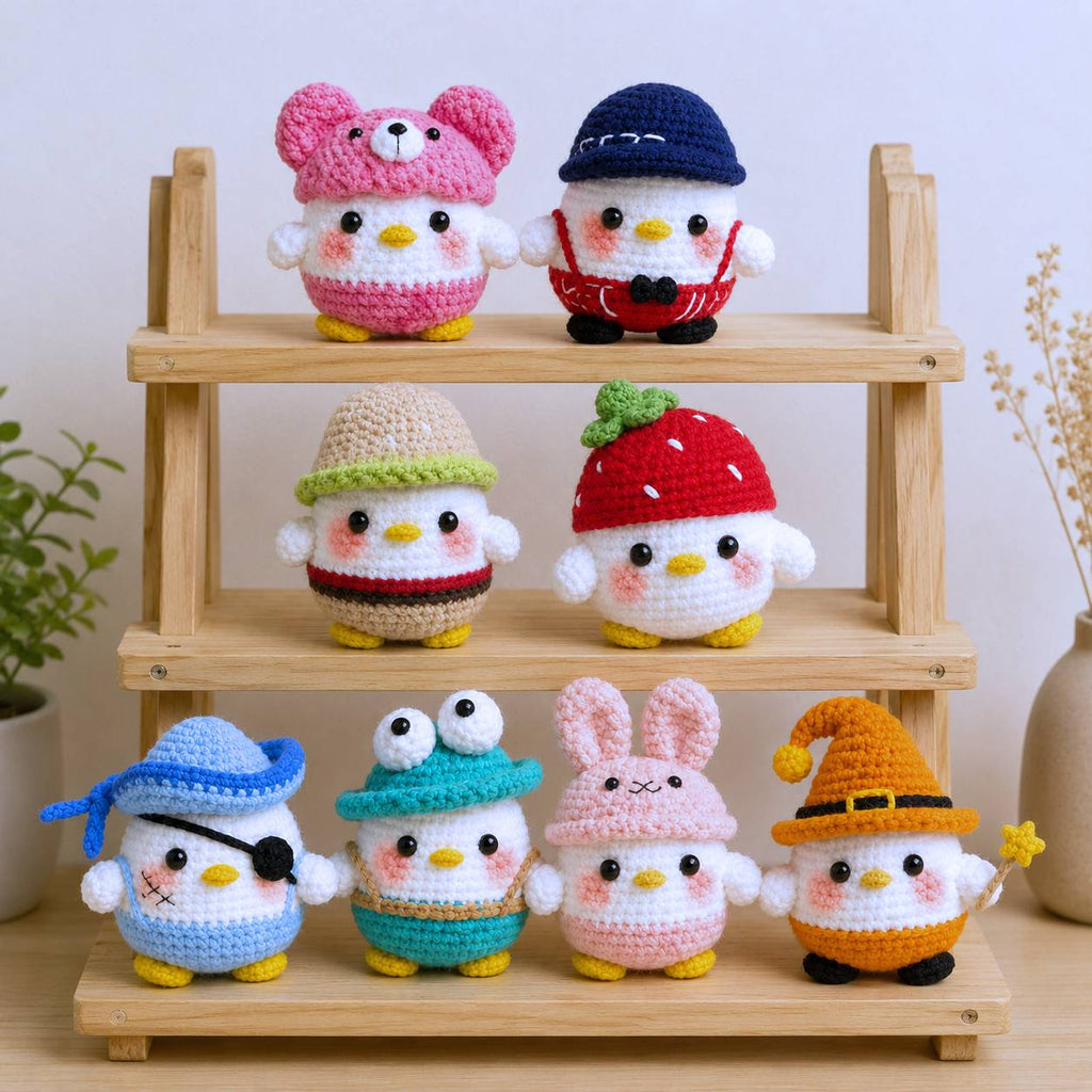 Bundle -  8 Cute Chick Crochet Pattern PDF | Kawaii Amigurumi Chick Collection