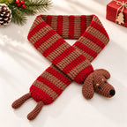 Dachshund Scarf Crochet Pattern PDF, Christmas Dog Scarf Amigurumi Tutorial