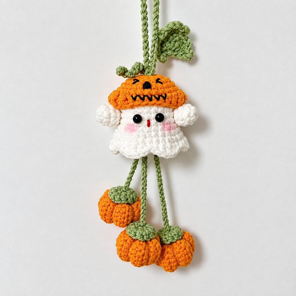 Bundle - Ghost Keychain Crochet Pattern PDF – Halloween Amigurumi Keychain Patterns