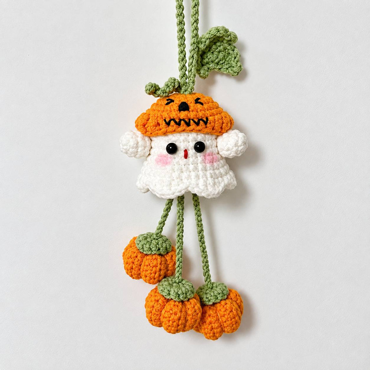 Bundle - Ghost Keychain Crochet Pattern PDF – Halloween Amigurumi Keychain Patterns