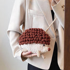 Hedgehog Crochet Crossbody Bag – Handmade Cute Animal Purse | Kawaii Knit Shoulder Bag