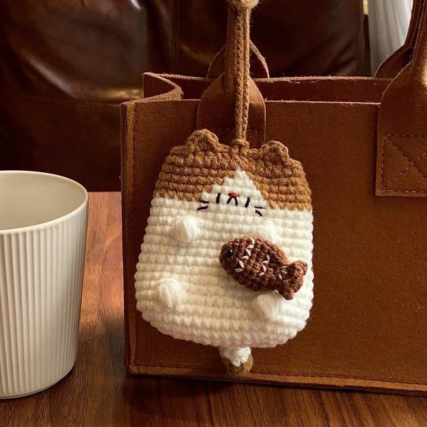 Kitty Pocket Pouch Crochet Pattern PDF | Cute Cat Coin Purse & Mini Bag Tutorial | Kawaii Crochet Pouch for Beginners