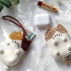 Kitty Pocket Pouch Crochet Pattern PDF | Cute Cat Coin Purse & Mini Bag Tutorial | Kawaii Crochet Pouch for Beginners