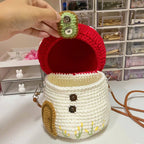 Cute Mushroom House Crochet Shoulder Bag Pattern PDF