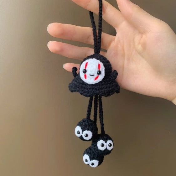 No Face Ghost Keychain Crochet Pattern PDF – Kaonashi Amigurumi Keychain