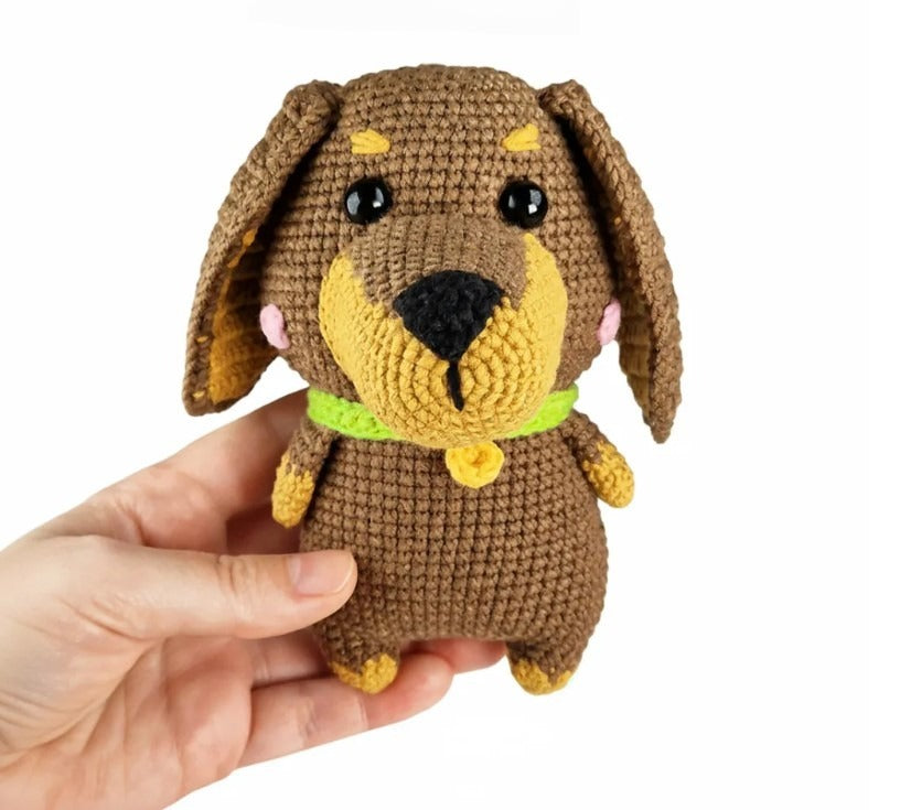 Dachshund Puppy Amigurumi Crochet Pattern – PDF Digital Download | Cute Dog Plush Toy Tutorial (US Terms)