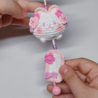 The Cherry Blossom Cat Wind Chime Crochet Pattern for Beginner