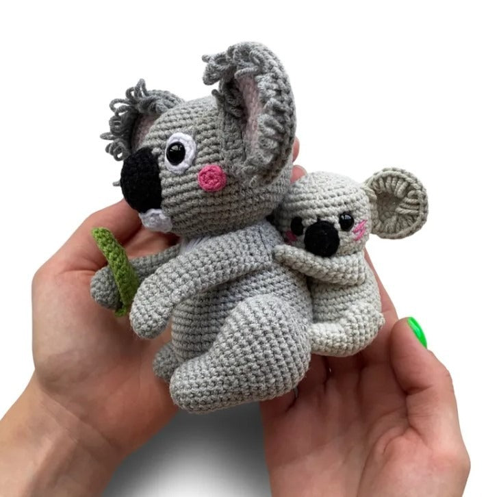 Koala Mom & Baby Amigurumi Crochet Pattern PDF – Cute Stuffed Animal Tutorial (EN/DE)
