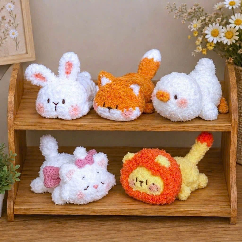 Bundle -  9 Sleeping Animal Crochet Pattern PDF | Cute Plush Amigurumi Collection