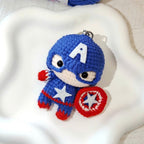 Bundle -  3 Superhero Crochet Pattern PDF | 3 Mini Hero Amigurumi Keychain Patterns
