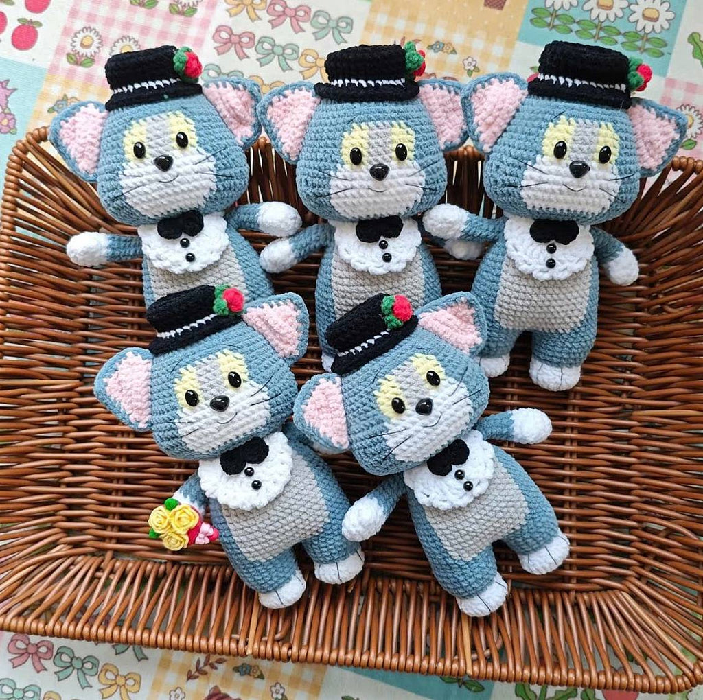 Bundle - 6 Tom Cat & Friends Crochet Pattern Bundle PDF | 6 Cute Amigurumi Animal Patterns |